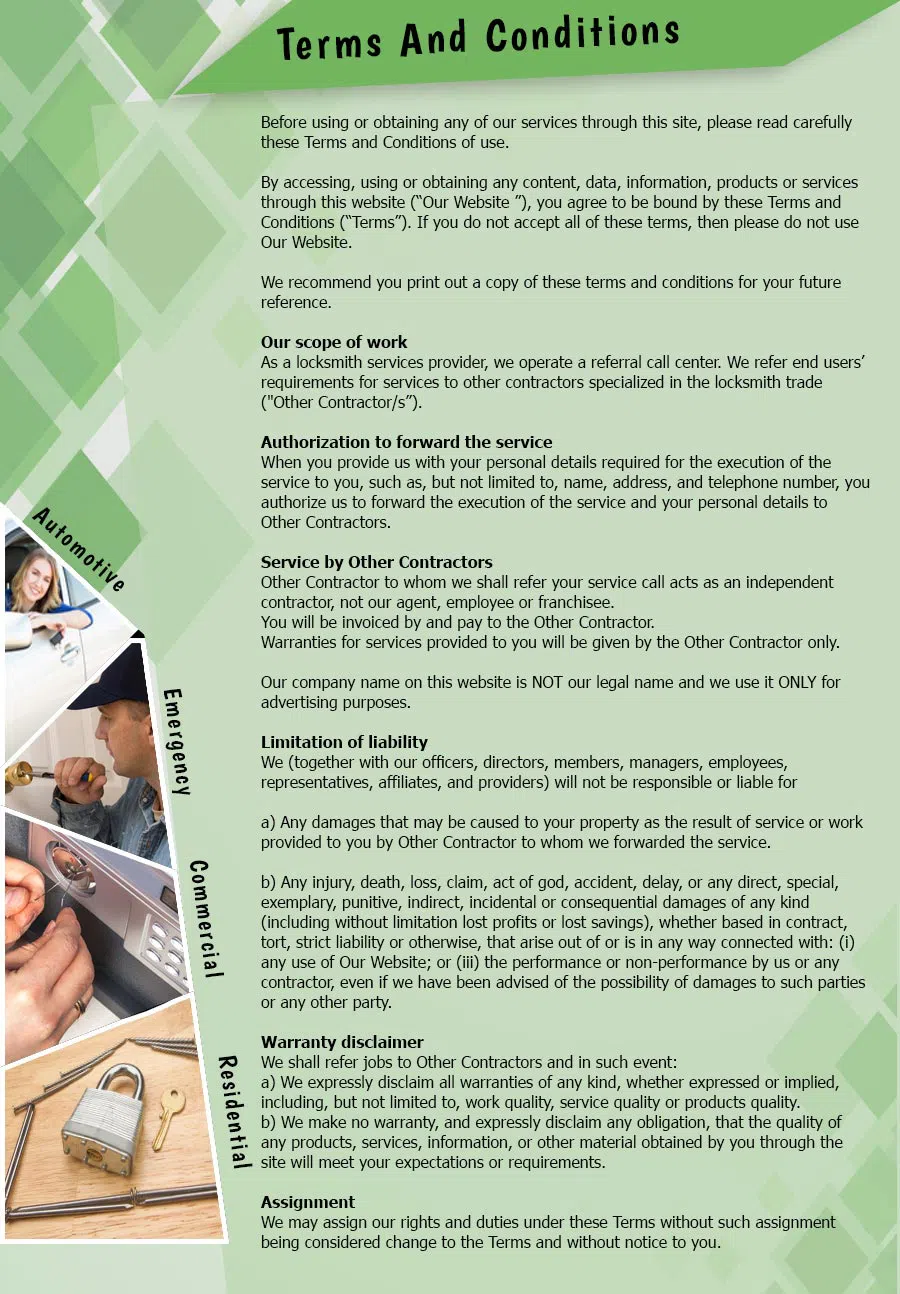 Montclair Locksmith Service Montclair, NJ 973-317-9330 - TermsAndConditions-2